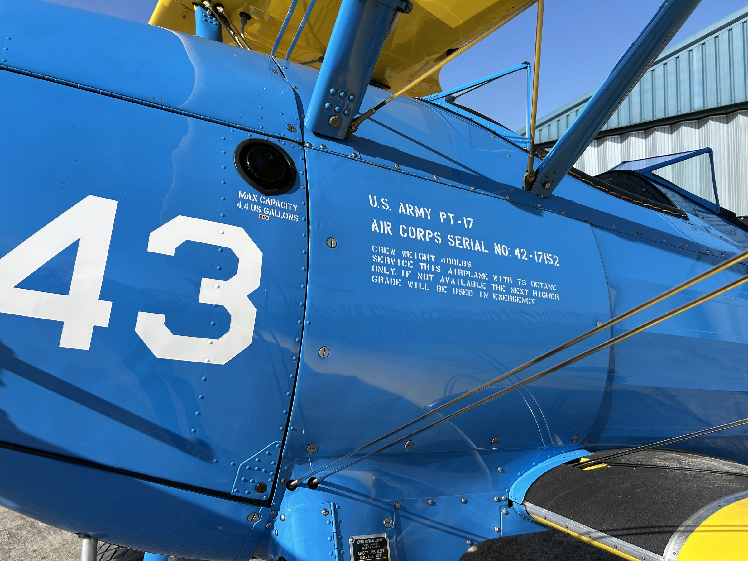 1941 Boeing Stearman A75L3 Kaydet - Exterior