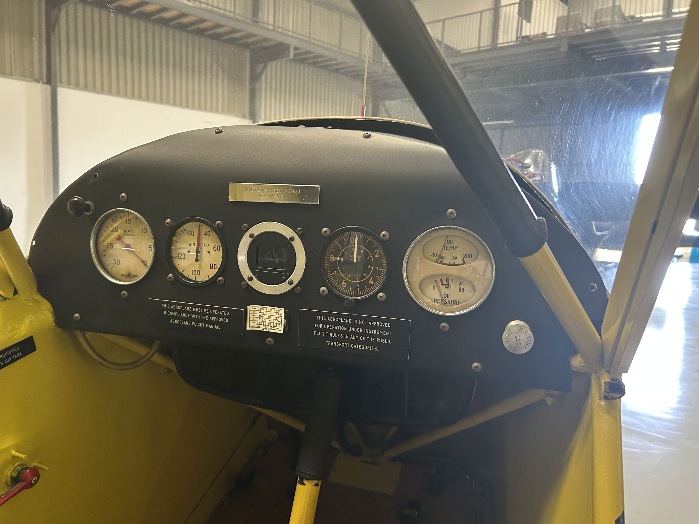 1946 Piper J-3 Cub - Interior